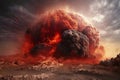 Impact event asteroid hit. Generate ai