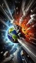 An impact event is a collision between astronomical objects causing measurable effects