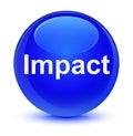 Impact glassy blue round button