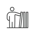 Impact, in line design. Impact, influence, effect, change, consequence, outcome, significance on white background vector