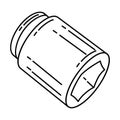 Impact Sockets Icon. Doodle Hand Drawn or Outline Icon Style Royalty Free Stock Photo