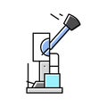 impact testing materials engineering color icon vector illustration