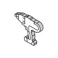 impact wrench tool isometric icon vector illustration