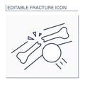 Impacted fracture line icon Royalty Free Stock Photo