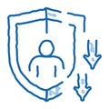 impaired immunity doodle icon hand drawn illustration