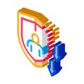 Impaired immunity isometric icon vector illustration