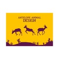 Impala antelope desert animal silhouette design vector illustration Royalty Free Stock Photo