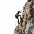 Impasto Climber: A Bold And Dynamic Rock Climbing Artwork Royalty Free Stock Photo