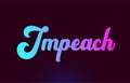 Impeach pink word text logo icon design for typography