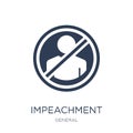 impeachment icon. Trendy flat vector impeachment icon on white b Royalty Free Stock Photo