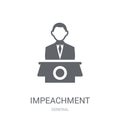 impeachment icon. Trendy impeachment logo concept on white background from General collection Royalty Free Stock Photo