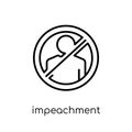 impeachment icon. Trendy modern flat linear vector impeachment i Royalty Free Stock Photo