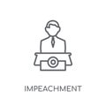 impeachment linear icon. Modern outline impeachment logo concept Royalty Free Stock Photo