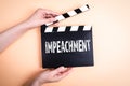 Impeachment. Politics, corruption, breaking the law and greed concept Royalty Free Stock Photo