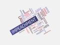 IMPEACHMENT - PRESIDENT - image with words associated with the topic IMPEACHMENT, word cloud, cube, letter, image, illustration