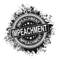 Impeachment. Stamp.black grunge approved sign. Vector