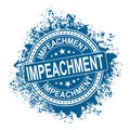 blue Impeachment. Stamp. grunge approved sign. Vector