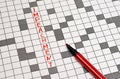 Impeachment. Text in crossword. Red letters