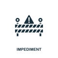 Impediment icon. Simple element from agile method collection. Filled Impediment icon for templates, infographics and
