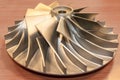 Impeller from a centrifugal compressor Royalty Free Stock Photo