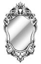 Imperial Baroque Mirror frame. Vector French Luxury rich intricate ornaments. Victorian Royal Style decors Royalty Free Stock Photo