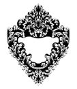 Imperial Baroque Mirror frame Vector. French Luxury rich intricate ornaments. Victorian Royal Style decors Royalty Free Stock Photo