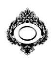 Imperial Baroque Mirror frame Vector. French Luxury rich intricate ornaments. Victorian Royal Style decors Royalty Free Stock Photo