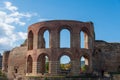 The Imperial Baths in Trier with blue sky in the background