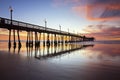 Imperial Beach Pier After Sunset Royalty Free Stock Photo