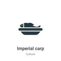 Imperial carp vector icon on white background. Flat vector imperial carp icon symbol sign from modern culture collection for