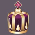 Imperial crown of gold and pearls Royalty Free Stock Photo