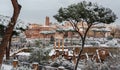 Imperial Fora with snow Royalty Free Stock Photo