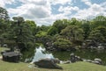 An imperial garden and pond in Nijo Castle of Kyoto. Royalty Free Stock Photo