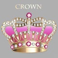 imperial gold crown with jewels Royalty Free Stock Photo