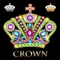 imperial gold crown with jewels Royalty Free Stock Photo