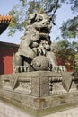 Imperial lion at the gate of Lama Temple, Beijing