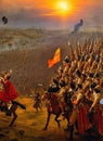 Imperial Maratha Conquests ca 1664. Fictional Battle Depiction. Generative AI. Royalty Free Stock Photo