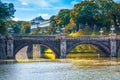 Imperial Palace and Nijubashi Bridge at daytime in Tokyo, Japan Royalty Free Stock Photo