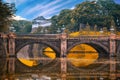 Imperial Palace and Nijubashi Bridge at daytime in Tokyo, Japan Royalty Free Stock Photo