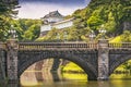 Imperial Palace with Nijubashi Bridge in Tokyo, Japan Royalty Free Stock Photo