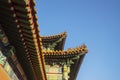 Imperial roof decoration in Forbidden City Royalty Free Stock Photo