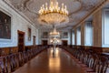 Imperial room reconstruction with huge wooden dining table