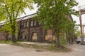 Abandoned destroyed hall. Imperial Shipyard, Gdansk, Poland