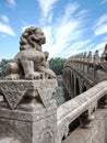 Imperial Summer Palace, Beijing. Seventeen-arch Bridge on Lake Kunming Royalty Free Stock Photo