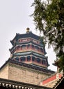 Imperial Summer Palace. Tower of the Fragrance of the Buddha. Beijing, China Royalty Free Stock Photo