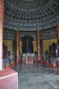 Imperial Vault of Heaven interior from Temple of Heaven site in Beijing Royalty Free Stock Photo