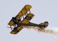 Imperial War Museum. Duxford, Cambridgeshire, UK. 2019 Battle of Britain air show. BE2c under fire.