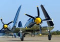 Imperial War Museum. Duxford, Cambridgeshire, UK. 2019 Battle of Britain air show. Hawker Fury. Royalty Free Stock Photo