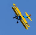 Imperial War Museum. Duxford, Cambridgeshire, UK. 2019 Battle of Britain air show. Boeing PT-17 Stearman trainer.