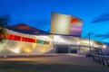 Imperial war museum North in Manchester during night, England Royalty Free Stock Photo